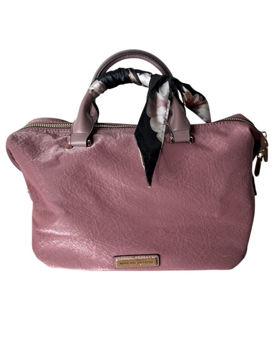 Adrienne Vittadini Handbags - ADRIENNE VITTADINI Mauve Lavender Boston Speedy Style Handbag Shimmer Scarf